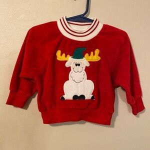 Vintage Bullfrog reindeer sweater size 18mo